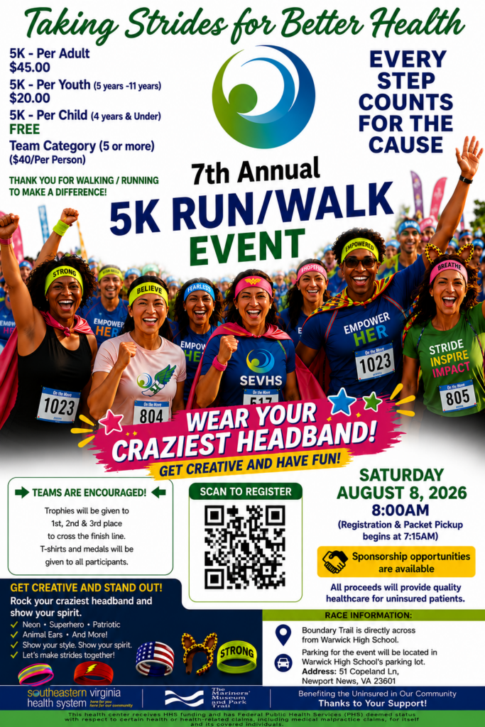 SEVHS 7th Annual 5K Run Walk Event flyer